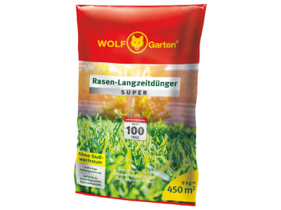 Wolf-Garten® Rasen-Langzeitdünger R-LD  9 kg Sack Ausreichend für ca. 450 m² 