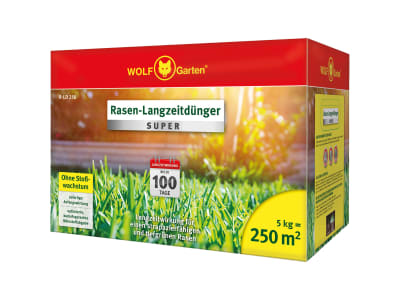 Wolf-Garten® Rasen-Langzeitdünger R-LD  5 kg Karton Ausreichend für ca. 250 m² 