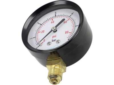 Manometer 0 bis 6 bar Trocken, Anschluss 1/4" AG unten, Ø außen 63 mm Manometer 0 bis 6 bar Trocken, Anschluss 1/4" AG unten, Ø außen 63 mm