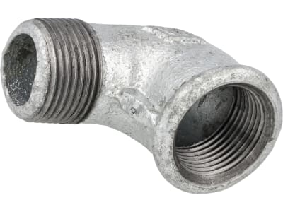 Winkelstück "Nr. 92" 90 ° 3/4" IG x 3/4" AG, Temperguss, verzinkt, Profec Winkelstück "Nr. 92" 90 ° 3/4" IG x 3/4" AG, Temperguss, verzinkt, Profec