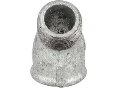 Winkelstück "Nr. 121" 45 ° Innengewinde x Außengewinde, Temperguss, verzinkt, Profec Winkelstück "Nr. 121" 45 ° Innengewinde x Außengewinde, Temperguss, verzinkt, Profec