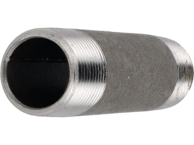 Rohrnippel "Nr. 23" 3/4" AG, 100 mm, Stahl schwarz Rohrnippel "Nr. 23" 3/4" AG, 100 mm, Stahl schwarz