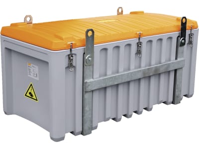 Cemo Werkzeugbox "CEMbox" 750 l 170 x 80 x 86 cm, mit Kranösen und Krangestell, PE (Polyethylen), grau; orange, 10337