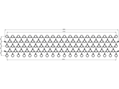 Düvelsdorf Eggennetz mit Eggenstern "Kombi", 6,00 m, 4 Reihen, für Wiesenegge, 25-18611