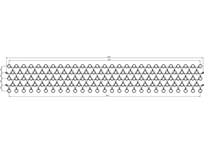 Düvelsdorf Eggennetz mit Eggenstern "Kombi", 8,00 m, 4 Reihen, für Wiesenegge, 25-18621