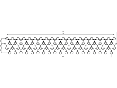 Düvelsdorf Eggennetz mit Eggenstern "Kombi", 6,00 m, 3 Reihen, für Wiesenegge, 2518610