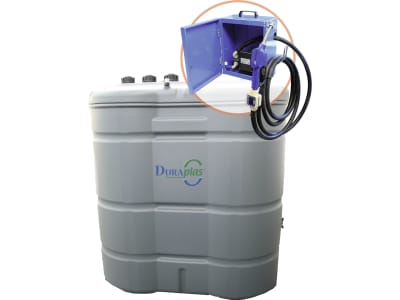 DURAplas® Tankanlage für AdBlue®, stationär, Elektropumpe 230 V/35 l/min, rechteckig