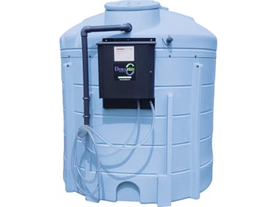 DURAplas® Tankanlage 5.000 l für AdBlue®, stationär, Elektropumpe 230 V/35 l/min, zylindrisch, DFAD5000