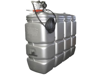 DURAplas® Tankanlage "Distrifuel Compact" 2.000 l für Diesel, stationär, stationär, Aufsatzpumpe, digitales Zählwerk, DFS2000A