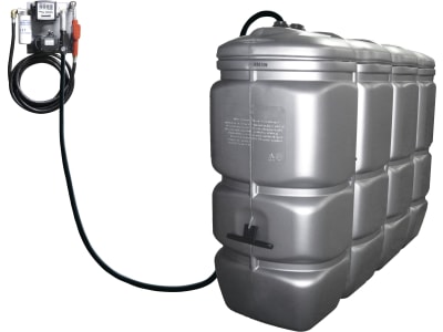 DURAplas® Tankanlage "Distrifuel Compact" 2.000 l für Diesel, stationär, stationär, Wandpumpe, digitales Zählwerk, DFS2000FLW