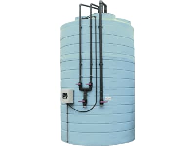 DURAplas® Lagertank "Securi" 25.000 l für Flüssigdünger und Flüssigkeiten bis zu einer Dichte von 1,4 kg/l, Ø x H 3.000 x 5.100 mm, doppelwandig, DPR25000-DE