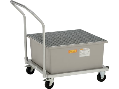 Cemo Auffangwanne mit Fahrwagen aus GFK (glasfaserverstärkter Kunststoff) grau Cemo Auffangwanne mit Fahrwagen aus GFK (glasfaserverstärkter Kunststoff) grau