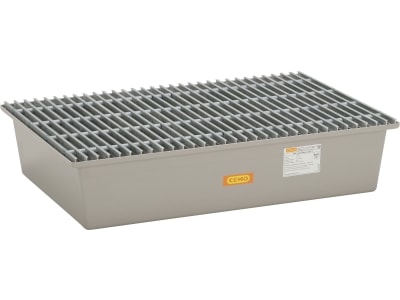 Cemo Auffangwanne 220 l, B x H x T: 128 x 29 x 85 cm, GFK (glasfaserverstärkter Kunststoff), mit GFK-Gitterrost, ohne Zulassung, 10391