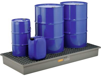 Cemo Auffangwanne 220 l, B x H x T: 188 x 20 x 85 cm, GFK (glasfaserverstärkter Kunststoff), mit verzinktem Stahlgitterrost, ohne Zulassung, 10393