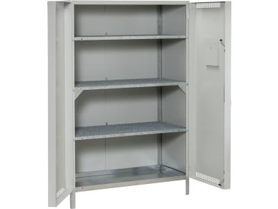 Cemo Umweltschrank "13/20" 132 x 200 x 63 cm, 3 x Gitterrost, 1 x Fachbodenwanne, 7956