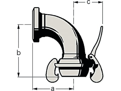BAUER Bogen "S11" 90 °, Stahl, verzinkt BAUER Bogen "S11" 90 °, Stahl, verzinkt