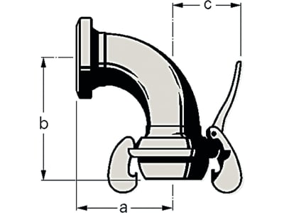 BAUER Bogen "S11" 90 °, Stahl, verzinkt