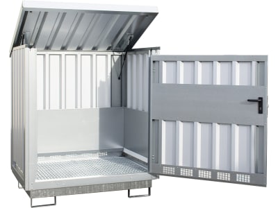 BAUER® SÜDLOHN Gefahrstoffdepot "GD-E 2" für zwei 200 Liter-Fässer, mit Gitterrost, 4495-31-0000-7 BAUER® SÜDLOHN Gefahrstoffdepot "GD-E 2" für zwei 200 Liter-Fässer, mit Gitterrost, 4495-31-0000-7