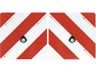 Warntafelsatz "Folie Typ 1" links/rechts 423 x 423 mm rot; weiß, einseitig beklebt mit S1-Anschluss, 4-polig, S1 Warntafelsatz "Folie Typ 1" links/rechts 423 x 423 mm rot; weiß, einseitig beklebt mit S1-Anschluss, 4-polig, S1