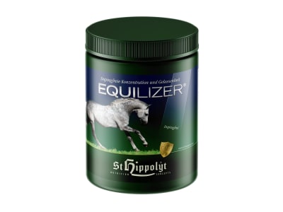 St. Hippolyt Equilizer dopingfreies Zusatzfutter mit Wirkstoffen für nervöse Perde 1 kg Dose
