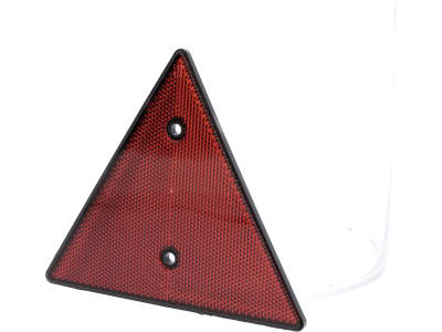 Rückstrahler dreieckig, rot, 158 x 138 x 8 mm, geschraubt Rückstrahler dreieckig, rot, 158 x 138 x 8 mm, geschraubt