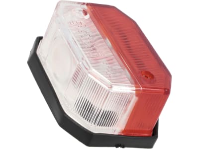 Positionsleuchte quadratisch, weiß; rot, 42 x 65 x 30 mm, ohne Haltewinkel Positionsleuchte quadratisch, weiß; rot, 42 x 65 x 30 mm, ohne Haltewinkel