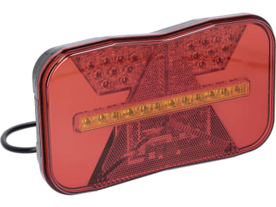 LED-Schlussleuchte "Rio II" rechts, 12 V, quadratisch, Schluss-, Brems-, Blink-, Standlicht, Anschluss offene Kabelenden (open end) LED-Schlussleuchte "Rio II" rechts, 12 V, quadratisch, Schluss-, Brems-, Blink-, Standlicht, Anschluss offene Kabelenden (open end)