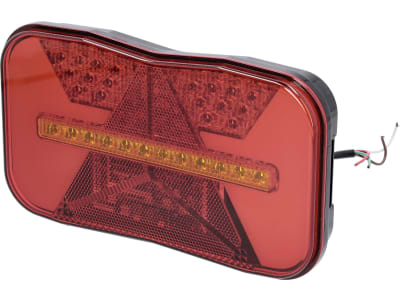 LED-Schlussleuchte "Rio II" rechts, 12 V, quadratisch, Schluss-, Brems-, Blink-, Standlicht, Anschluss offene Kabelenden (open end) LED-Schlussleuchte "Rio II" rechts, 12 V, quadratisch, Schluss-, Brems-, Blink-, Standlicht, Anschluss offene Kabelenden (open end)