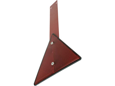 Rückstrahler Höhe 315 mm dreieckig, rot, mit Pendel aus Edelstahl