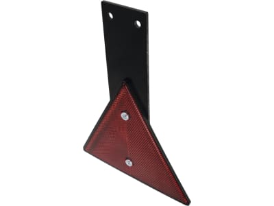 Rückstrahler dreieckig, rot, Höhe 214 mm, mit Pendel aus Kunststoff Rückstrahler dreieckig, rot, Höhe 214 mm, mit Pendel aus Kunststoff