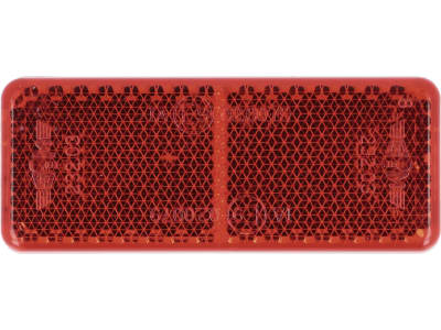 Rückstrahler rechteckig, rot, 70 x 28 mm, geklebt Rückstrahler rechteckig, rot, 70 x 28 mm, geklebt