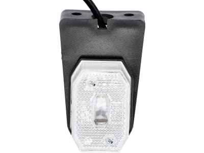 Positionsleuchte quadratisch, weiß, Breite 65 mm, mit Haltewinkel, groß Positionsleuchte quadratisch, weiß, Breite 65 mm, mit Haltewinkel, groß