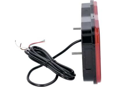 LED-Schlussleuchte "Rio II" rechts, 12 V, quadratisch, Schluss-, Brems-, Blink-, Standlicht, Anschluss offene Kabelenden (open end) LED-Schlussleuchte "Rio II" rechts, 12 V, quadratisch, Schluss-, Brems-, Blink-, Standlicht, Anschluss offene Kabelenden (open end)