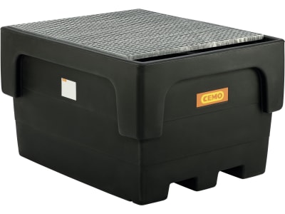 Cemo IBC-Auffangwanne "IBC" 1.100 l, B x H x T: 146 x 87 x 117 cm, PE (Polyethylen), mit Stahlgitterrost, 10947