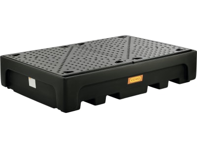 Cemo Auffangwanne 1.100 l 223 x 47 x 146 cm, mit PE-Lochplatte und zwei Einheiten, für IBC-Container, 10952