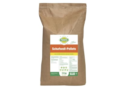 Beckmann Profi Provita Schafwoll Pellets - Mongolei Organischer NK-Dünger 10,5 + 5,3 15 kg Sack  Pellet