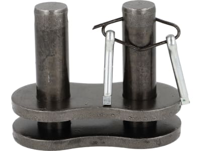 Pöttinger Kettenschloss "R38 SH-1S", 1 1/2" (38,1 mm), einfach, mit Splintverschluss, für Rollenkette, Antrieb vorne von Ladewagen, 462.979 Pöttinger Kettenschloss "R38 SH-1S", 1 1/2" (38,1 mm), einfach, mit Splintverschluss, für Rollenkette, Antrieb vorne von Ladewagen, 462.979