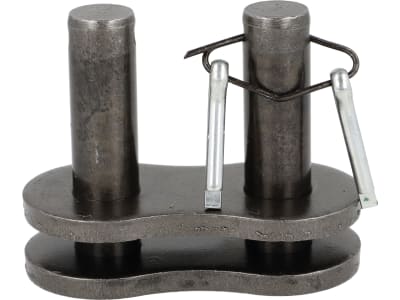 Pöttinger Kettenschloss "R38 SH-1S", 1 1/2" (38,1 mm), einfach, mit Splintverschluss, für Rollenkette, Antrieb vorne von Ladewagen, 462.979