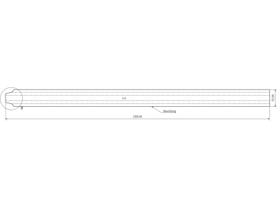 Führungsleiste 2.350 x 98/46 x 34 mm x 2 mm für Mengele: LW, LAW, DT