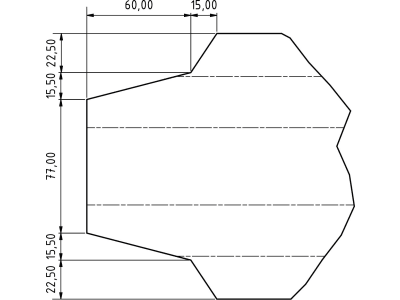 Führungsleiste 2.350 x 98/46 x 34 mm x 2 mm für Mengele: LW, LAW, DT