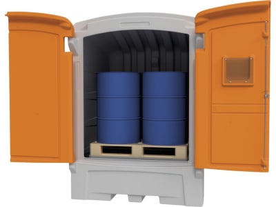 Cemo Gefahrstoffdepot "1100/1", für vier 200 Liter Fässer, 11551 Cemo Gefahrstoffdepot "1100/1", für vier 200 Liter Fässer, 11551