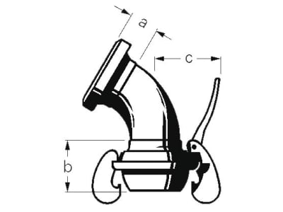 BAUER Bogen "S12" 60 °, Stahl, verzinkt