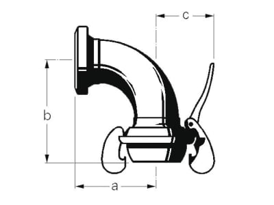 BAUER Bogen "S11" 90 °, Stahl, verzinkt