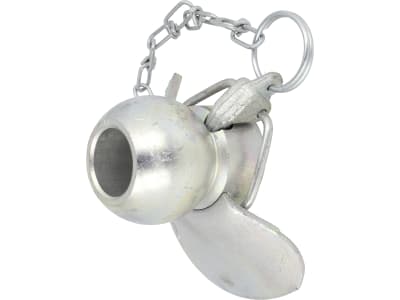 Kugelfangprofil für Unterlenkerfanghaken, mit Kette und Klappsplint Kugelfangprofil für Unterlenkerfanghaken, mit Kette und Klappsplint