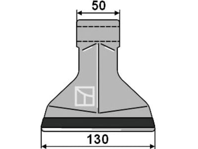 Industriehof® Hammerschlegel Arbeitsbreite 130 mm, Bohrung 20,5 mm, Einbaumaß 50 mm, für Mulcher Fehrenbach, Sauerburger, 63-RM-108-PTA