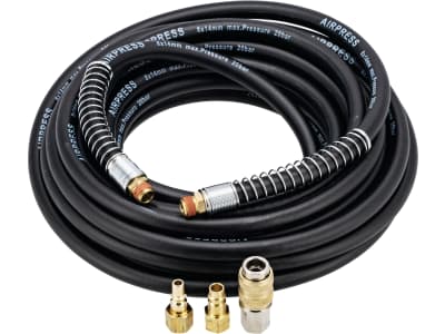 Airpress Druckluftschlauch 8 x 14 mm, 10 m für Kompressoren, mit Knickschutz, 40490 Airpress Druckluftschlauch 8 x 14 mm, 10 m für Kompressoren, mit Knickschutz, 40490