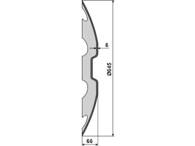 NIAUX 200 Eggenscheibe 645 x 6 mm, LK 155 mm, gewölbt, gezahnt, für Lemken, 31-3744