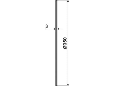 NIAUX 200 Sechscheibe 350 x 3 mm, LK 80 mm, gerade, glatt, für Huard, Kuhn, 31-1019