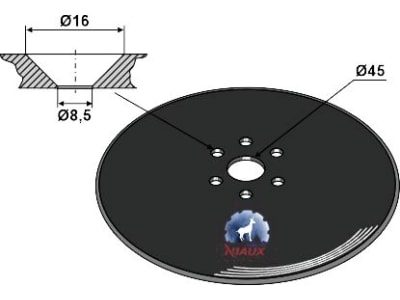 NIAUX 200 Säscheibe 380 x 4 mm, LK 76 mm, gerade, glatt, für Accord, 31-0965