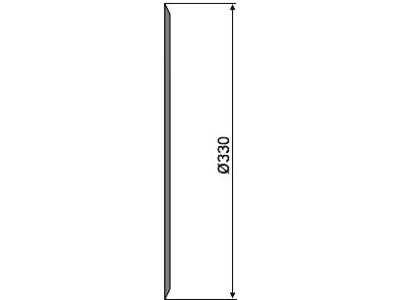 NIAUX 200 Säscheibe 330 x 4 mm, LK 74 mm, gerade, glatt, für Kleine, 31-0953